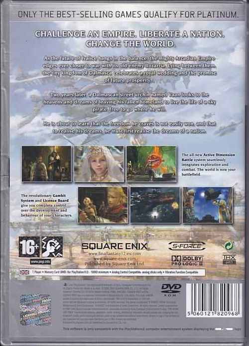 Final Fantasy XII Platinum- PS2 (B Grade) (Genbrug)